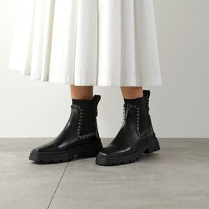 JIMMY CHOO VERONIQUE 45 BOOT BLACK LEATHER 38.5